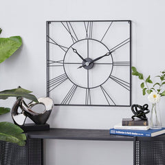 Black Square Wall Clock