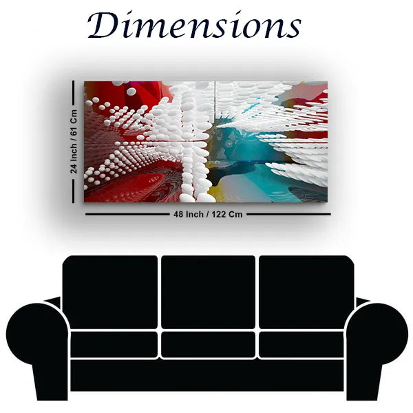 Abstract Glass Sculpture 3D Wall Art | Size 2x4 Feet