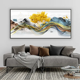 Twin Deer in Morning Mist | Nature Canvas Painting