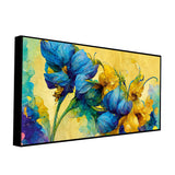 Artistic Flower Design Elegant Wall Canvas Décor Size 4x2 feet