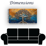 Abstract Botanical Tree Acrylic Wall Art| Size 2x4 Feet