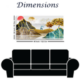 Abstract Golden 3D Geometry Modern Wall Art | Size 2x4 Feet