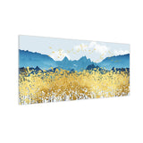 Golden Horizon Abstract Art Canvas | Size 2x4 Feet