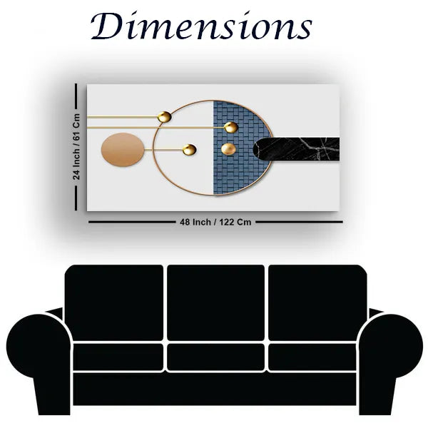 Abstract Geometry Modern Wall Art | Size 2x4 Feet