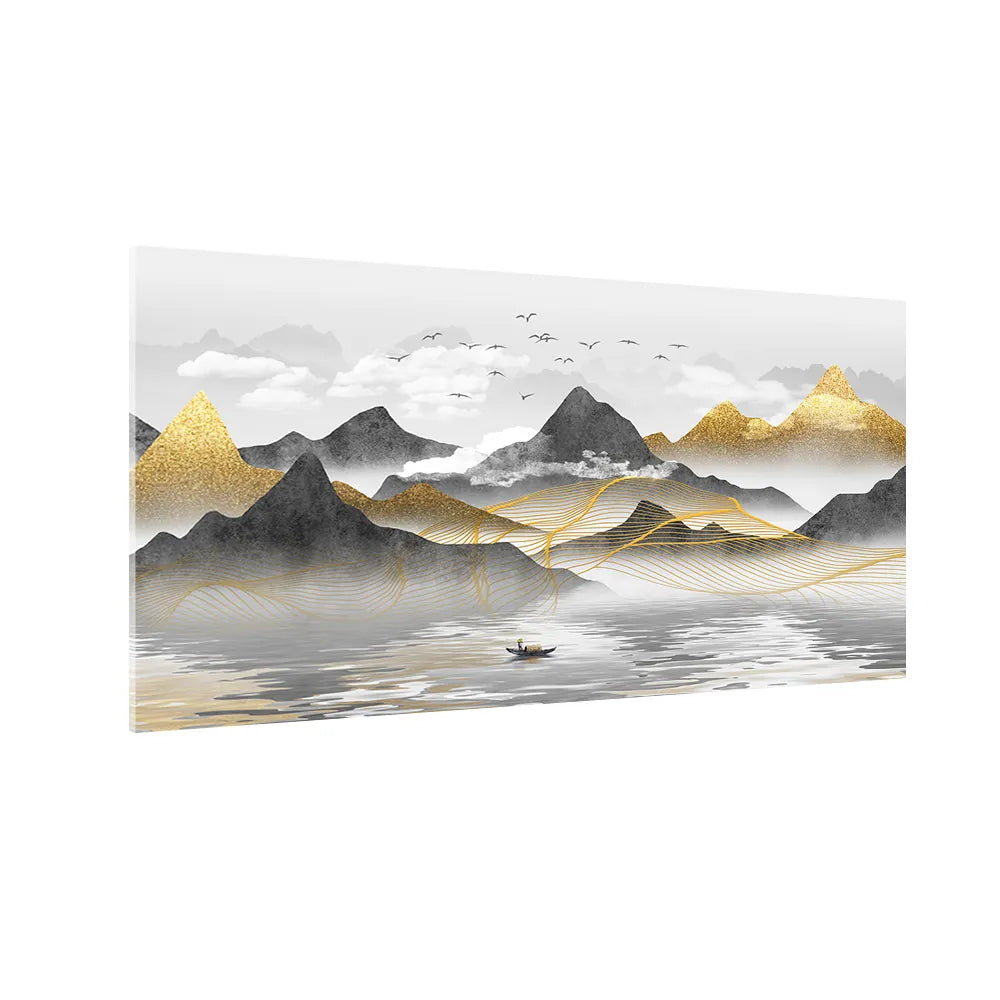 Modern Abstract Energy Flow Canvas Art | Size 2x4 Feet