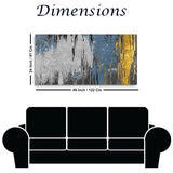 Abstract Golden Geometric Painting – Modern Art Pattern & Contemporary Wall Décor | Size 2x4 Feet