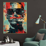 Geometric Abstract Jesus Decorative Cotton Canvas Wall Painting