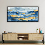 Golden Mist Abstract Canvas – Luxury Wall Decor | Size 2x4 Feet