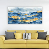 Golden Mist Abstract Canvas – Luxury Wall Decor | Size 2x4 Feet