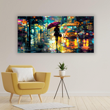 Anime Girl Walking on Rainy Street | Size 2x4 Feet