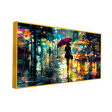 Anime Girl Walking on Rainy Street | Size 2x4 Feet