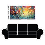Vibrant Bloom Abstract Floral Canvas Wall Art Size W 4x H 2 feet