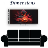 Buddha’s Light Spectrum Lotus Abstract Wall Art ISize 2x4 Feet