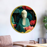 Beautiful Modern Gautam Buddha Round Wall Art Painting