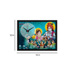 Radha Krishna MDF Modern Analog Wall Clock