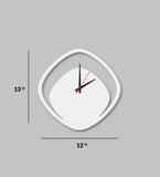 White MDF Boomerang Modern Wall Clock
