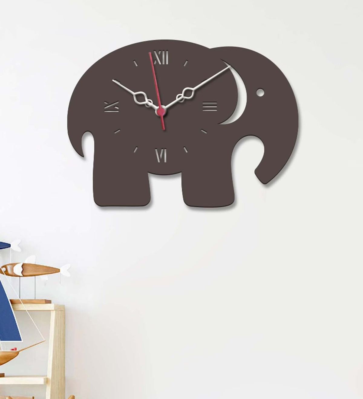 Elephant Design MDF Modern Analog Wall Clock