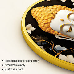 Gautam Buddha Luxury Round Wall Painting