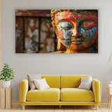 Radiant Aura Buddha Canvas Painting With Frame