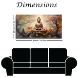 Buddha Head Canvas | Calm Wall Art | Ready to Hang | Size 2x4 feet