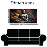 Buddha Wall Painting – Perfect for Yoga Room, Home or Hotel Décor | Size 2x4 feet