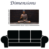 Buddha Canvas Wall Art | Home & Office Décor for Harmony | Handmade Look – Size 4x2 Feet