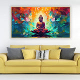 Divine Peace Buddha Canvas Painting With Frame