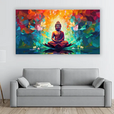 Divine Peace Buddha Canvas Painting With Frame