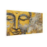 Golden Serenity Buddha Canvas Painting With Frame