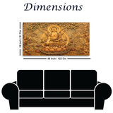 Lord buddha canvas painting for living room,bedroom, office, hotel et. big size 48x24 inch ready to hang