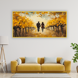 Couple Walking Hand in Hand Through Vineyard | Size 2x4 Feet
