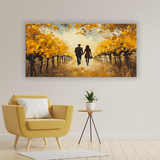 Couple Walking Hand in Hand Through Vineyard | Size 2x4 Feet