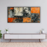 Abstract Line Art Canvas – Minimal Gold & Black | Size 2x4 Feet