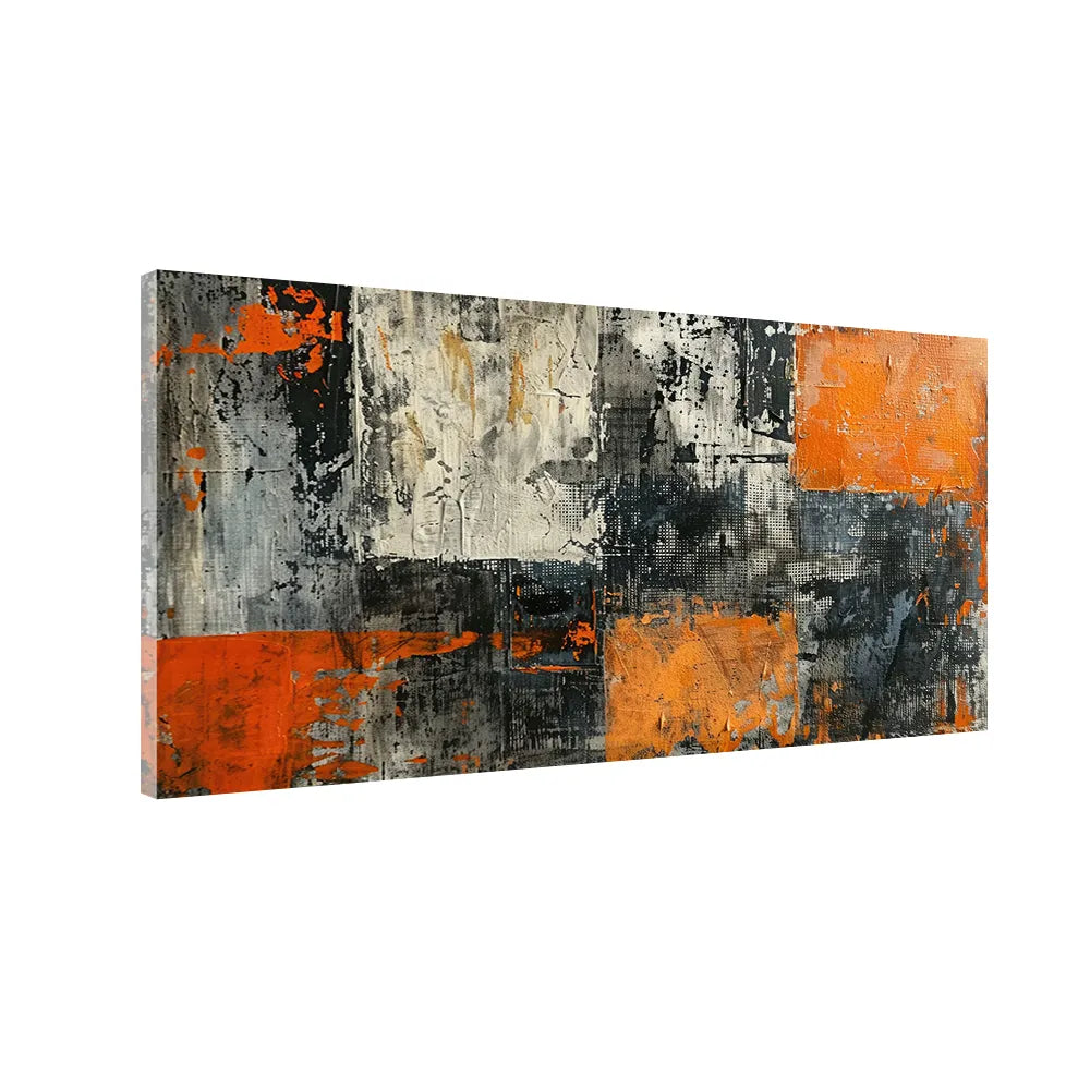 Abstract Line Art Canvas – Minimal Gold & Black | Size 2x4 Feet