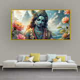 Krishna Wall Painting – Divine Canvas Art for Home & Living