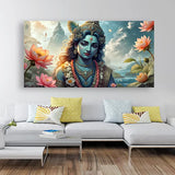 Krishna Wall Painting – Divine Canvas Art for Home & Living