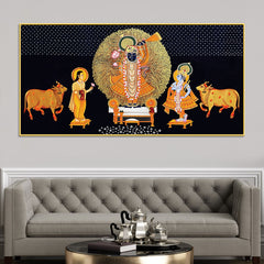 Divine Shrinathji Pichwai Art Canvas wall Painting