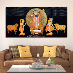 Divine Shrinathji Pichwai Art Canvas wall Painting