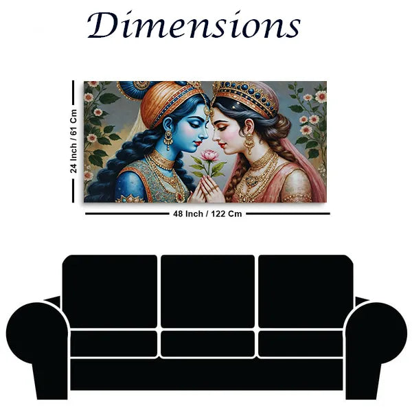 Radha Krishna Love Painting – Premium Canvas Wall Decor