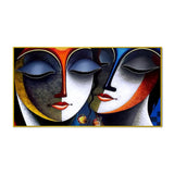 Divine Radha Krishna Romantic Canvas  Wall Painting