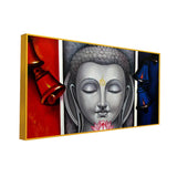 Beautiful Buddha on Vibrant Colors Wall Painting