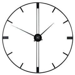 Black Round Style Metal Wall Clock