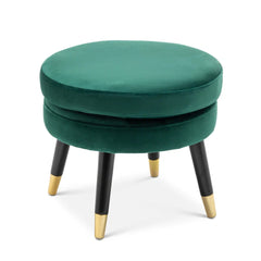 Luxury Green Velvet Lounge Chair With Ottoman