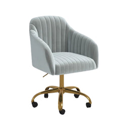 Refined Grey Tufted Velvet Armchair With Golden Legs