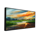 Lake Reflection Stunning Nature Canvas Wall Painting for Home and Office Décor