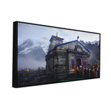Beautiful Canvas Painting of  Devotional Himalayan Shrine Kedarnath temple