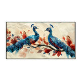 Peacock Pair Vastu Canvas Wall Painting for Home and Office Décor