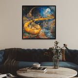 Divine Cosmic Journey – Spiritual Indian Canvas Wall Painting