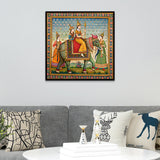 Traditional Indian Elephant Madhubani Canvas Wall Painting