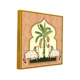 Kamdhenu Cow Vastu Prosperity Pichwai Cotton Canvas Wall Painting